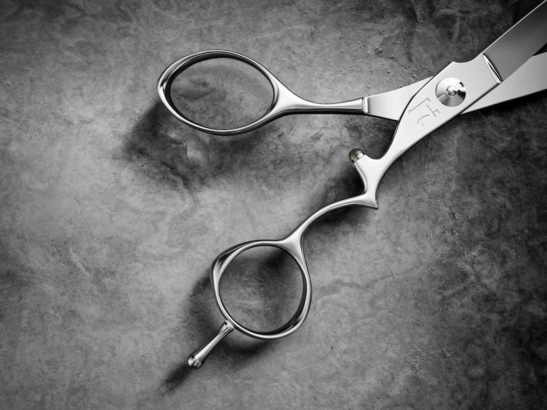 HH11 Tsuku - 5.5 Inches Hair Shears- Wet Cutting Blade with 20 Degree Offset Handle