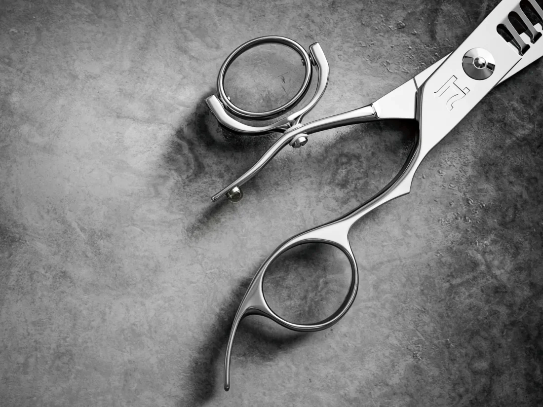 HH313T Hanashi Aru Swivel - 14 Teeth - Deep Texture Hair Shears - Screw-in Bumper
