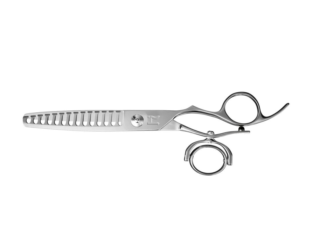 HH313T Hanashi Aru Swivel - 14 Teeth - Deep Texture Hair Shears - Screw-in Bumper