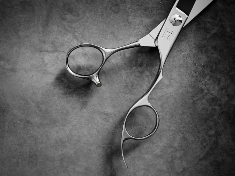 Hattori Hanzo Talon Texturizer professional shears with ergonomic handle design for reduced wrist and shoulder strain