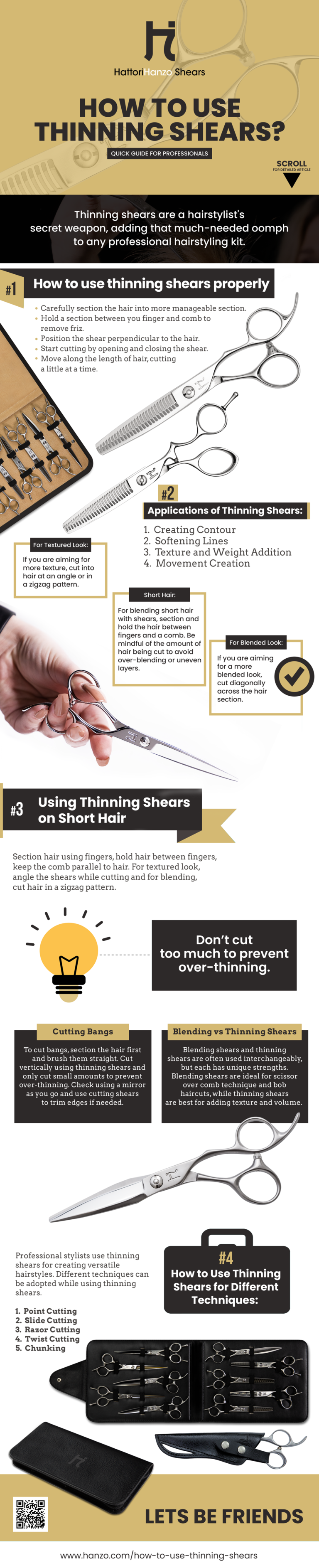 How to Use Thinning Shears In Pictures Infographic Guide