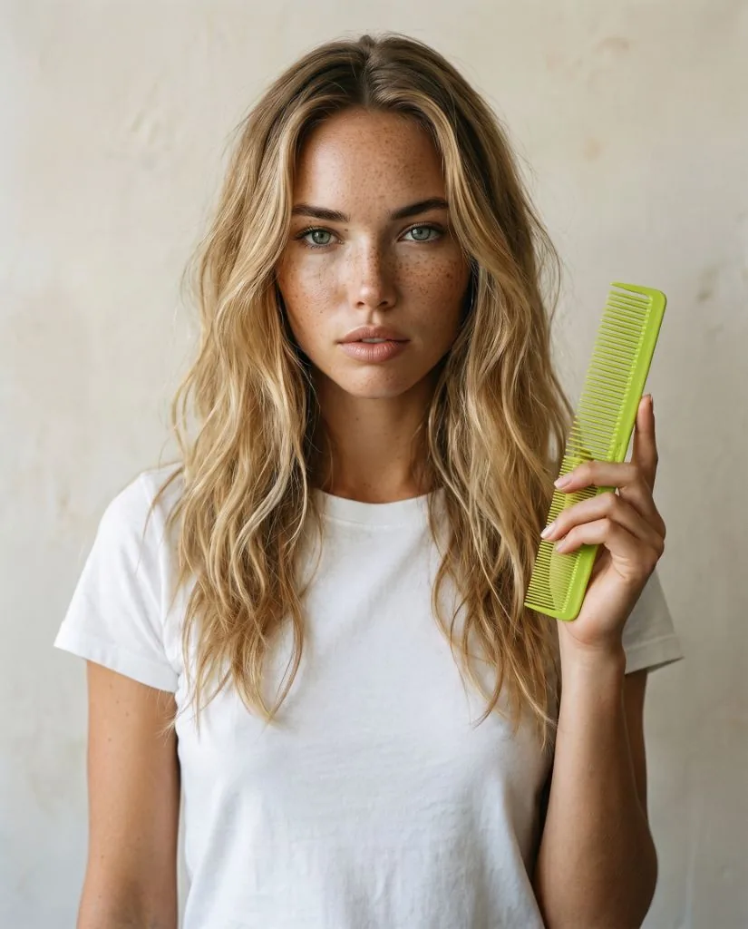 Model holding a volt Hanzo cutting comb